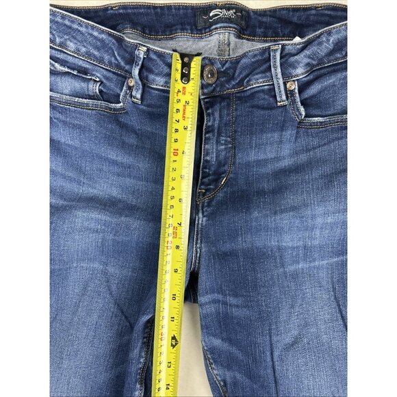 Silver Jeans Avery Super Skinny Womens Size 18 / 31L Blue Medium - Picture 8 of 12